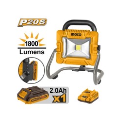 INGCO Akkus LED reflektor 1800 Lm 20 V (1 x 2,0 Ah akku + töltő) INGCO Akkus LED reflektor 1800 Lm 20 V (1 x 2,0 Ah akku + töltő)
