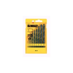DEWALT Csigafúró készlet 10 részes HSS-R DIN 338 (1,0 - 10 mm) DEWALT Csigafúró készlet 10 részes HSS-R DIN 338 (1,0 - 10 mm)