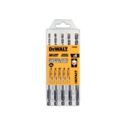 DEWALT Kőzetfúró készlet 5 részes 1/4'' bit befogással (4 -8 mm) DEWALT Kőzetfúró készlet 5 részes 1/4'' bit befogással (4 -8 mm)