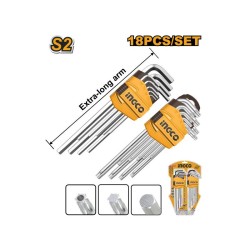 INGCO Hosszú torx és imbuszkulcs készlet 18 részes INGCO Hosszú torx és imbuszkulcs készlet 18 részes
