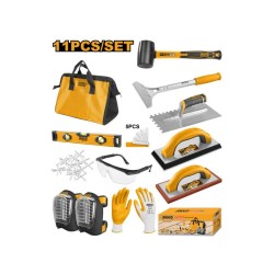 INGCO HKTTS1108 burkoló szett – 10 részes, védőfelszereléssel