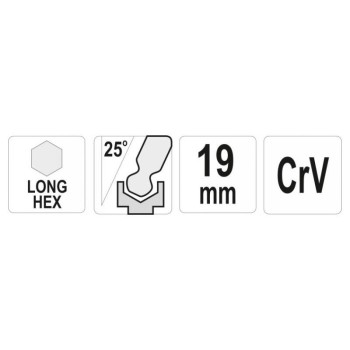 YATO Hosszú gömbfejű imbuszkulcs 19,0 mm CrV