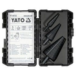 YATO Lépcsősfúró készlet 3 részes YATO Lépcsősfúró készlet 3 részes