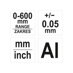 YATO Tolómérő 600/±0,05 mm