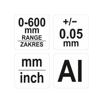 YATO Tolómérő 600/±0,05 mm