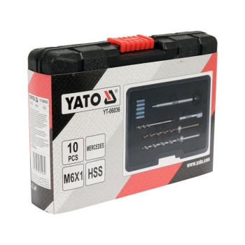 YATO Befecskendezőszelep menetjavító készlet 10 részes Mercedes YATO Befecskendezőszelep menetjavító készlet 10 részes Mercedes