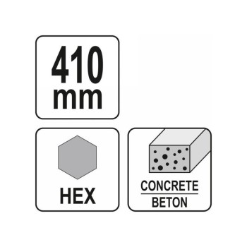 YATO Hegyes vésőszár 410 mm HEX