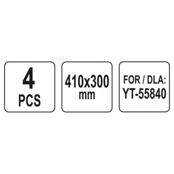YATO Védőfólia 410 x 300 mm az YT-55840 homokszóró kabinhoz (4 db)