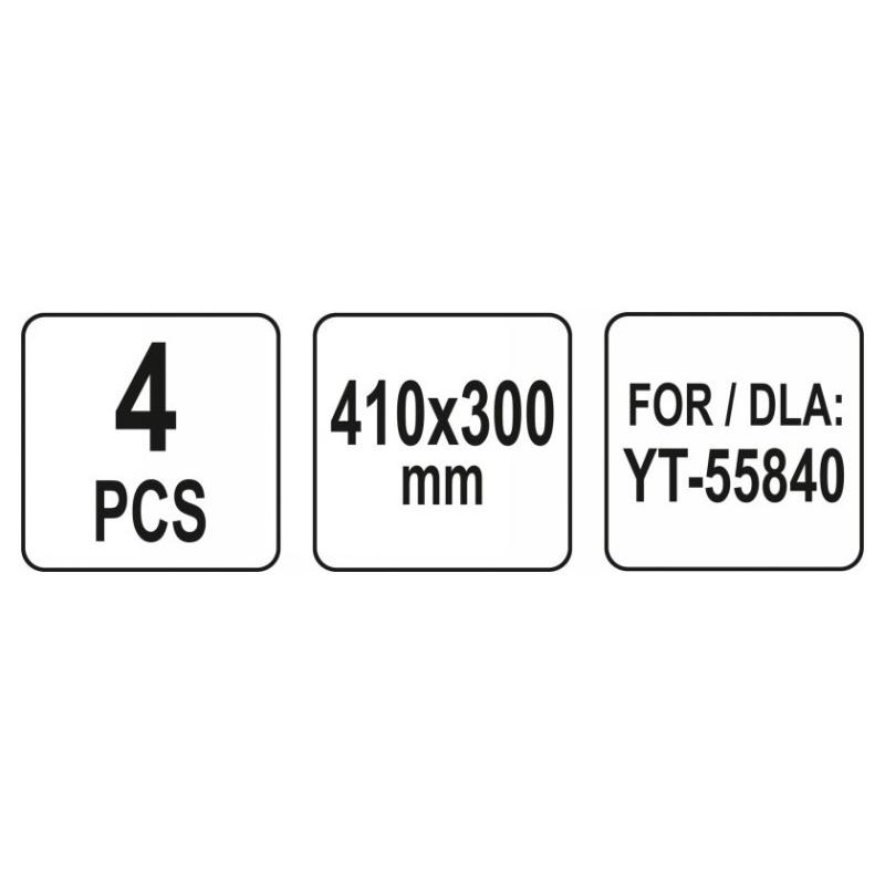 YATO Védőfólia 410 x 300 mm az YT-55840 homokszóró kabinhoz (4 db)