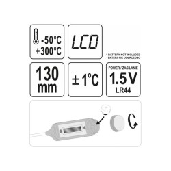 YATO Elektronikus hőmérő 130 mm -50°C +300°C/1°C