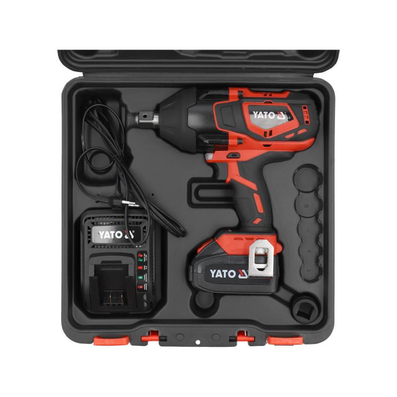 YATO Akkus ütvecsavarozó 3/4'' 2000 Nm 18 V Li-Ion (1 x 4 Ah akku + töltő)