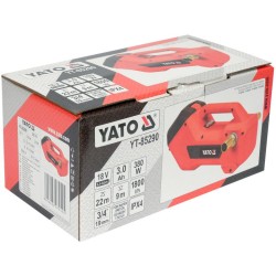 YATO Akkus víz- és olajszivattyú 3/4'' 18 V (1 x 3,0 Ah akku + töltő)