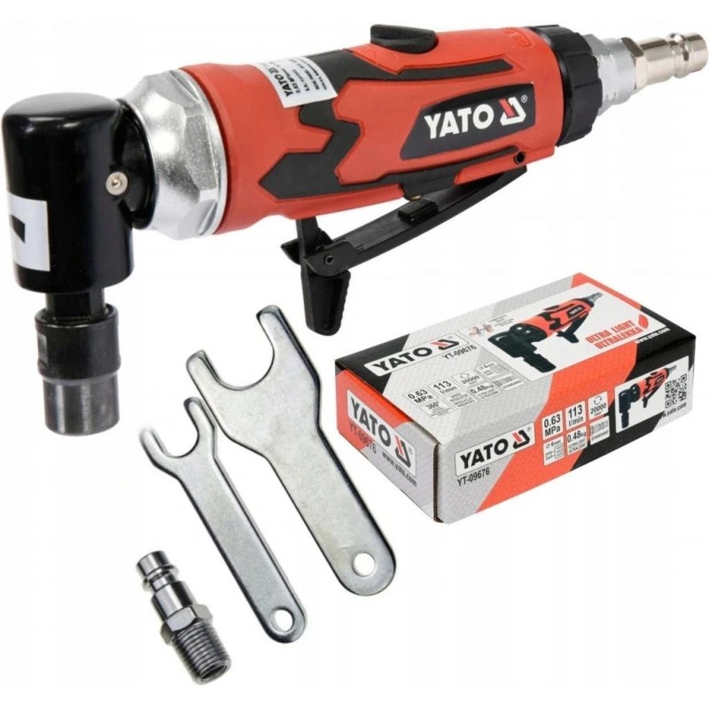 Levegős egyenes csiszológép - turbómaró 1/4'' - 90°-os fejjel - Yato