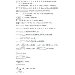 Szerszámkészlet  79 db-os dugókulcs készlet 1/2'' - 1/4'' - Yato