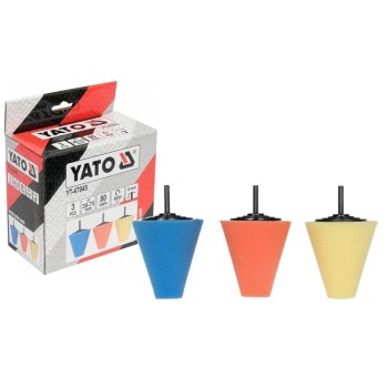 Polírozó korong szivacs készlet felnihez - kúpos 30 - 75 / 80 mm - Yato