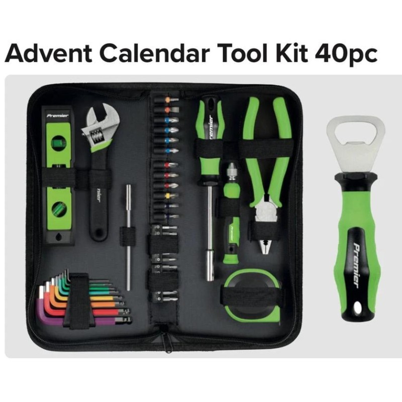 Karácsonyi szerszámkészlet ADVENTI KALENDÁRIUM 40 db-os - SEALEY Premier