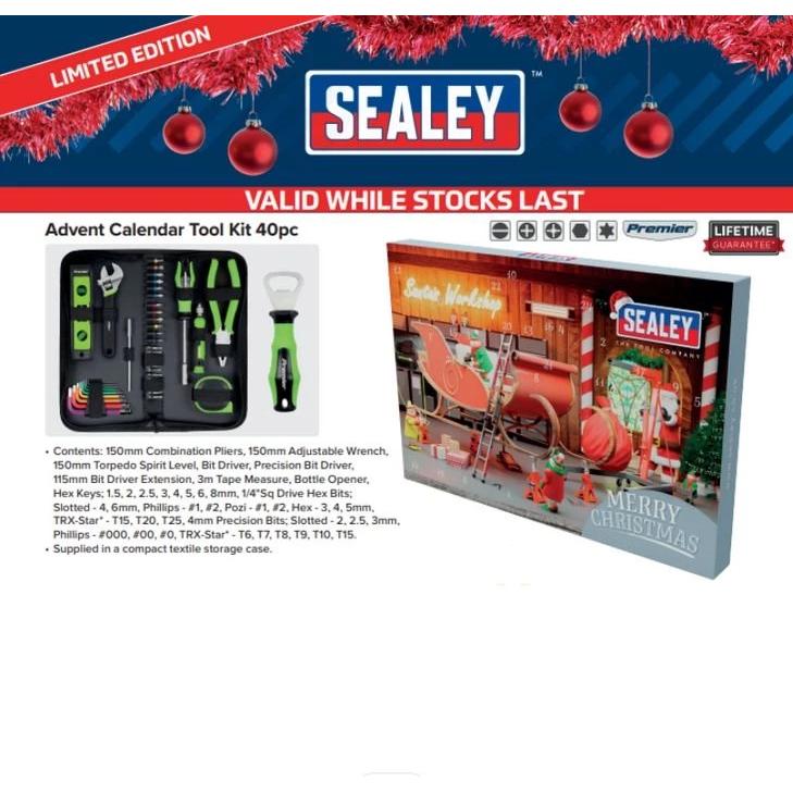 Karácsonyi szerszámkészlet ADVENTI KALENDÁRIUM 40 db-os - SEALEY Premier