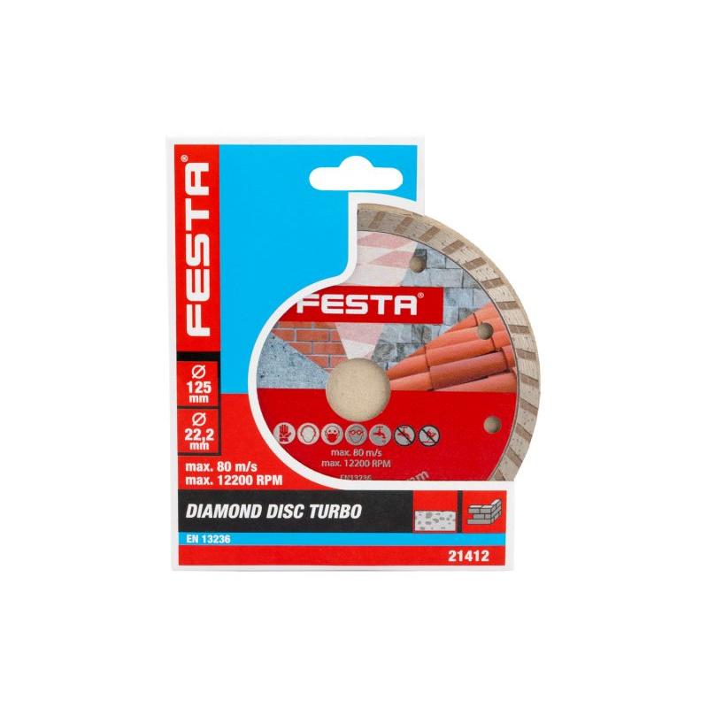 FESTA Gyémánt vágókorong 125 x 2,4 x 22,2 mm turbo
