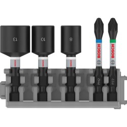 BOSCH PRO Bithegy és csavarbehajtó klt. 5 részes 50 mm (PH2,PZ2 / 8,10,13 mm) Pick & Click BOSCH PRO Bithegy és csavarbehajtó klt. 5 részes 50 mm (PH2,PZ2 / 8,10,13 mm) Pick & Click