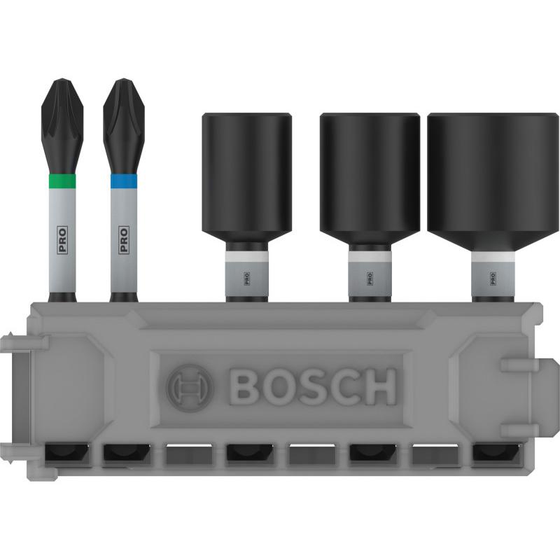 BOSCH PRO Bithegy és csavarbehajtó klt. 5 részes 50 mm (PH2,PZ2 / 8,10,13 mm) Pick & Click