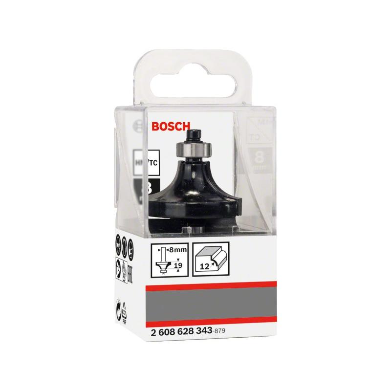 BOSCH Keményfém lekerekítő maró golyóscsapággyal 36,7 (r=12 mm) x 19 x 60 x 8 mm