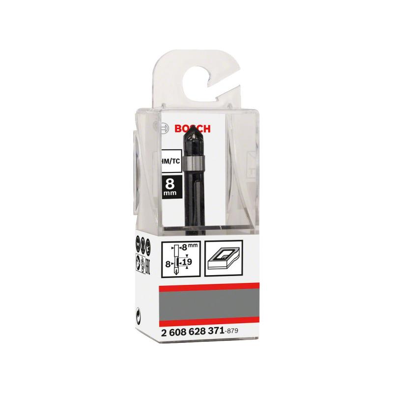 BOSCH Keményfém másolómaró golyóscsapággyal 8,0 x 19 x 66 x 8 mm