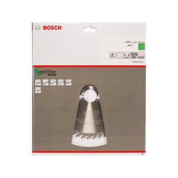 BOSCH Fűrésztárcsa fához 200 x 30 x 2,8 mm / 48T Optiline Wood ATB