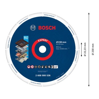 BOSCH EXPERT Gyémánt vágókorong 230 x 22,2 mm Multi Material