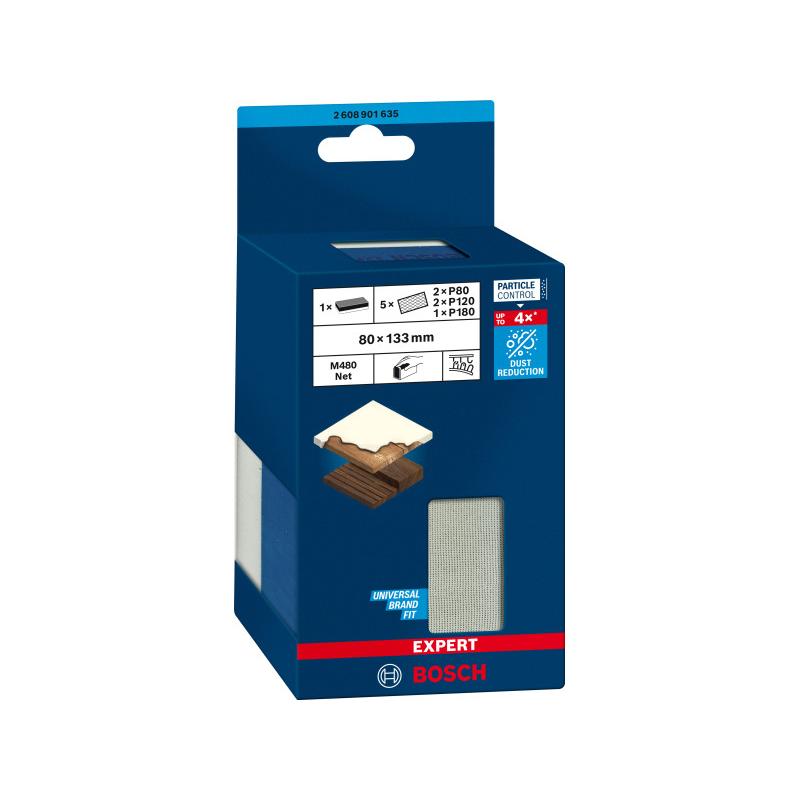 BOSCH EXPERT Csiszolóhasáb készlet 6 részes 80 x 133 mm