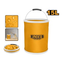 INGCO Összecsukható vödör 15 l PVC bevonat fém fogantyú INGCO Összecsukható vödör 15 l PVC bevonat fém fogantyú