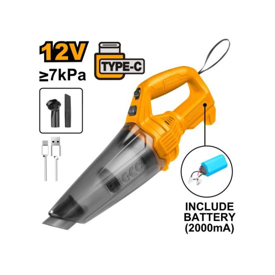 INGCO Akkus porszívó 0,5 l 5 V (2,0Ah + USB-C töltő) INGCO Akkus porszívó 0,5 l 5 V (2,0Ah + USB-C töltő)