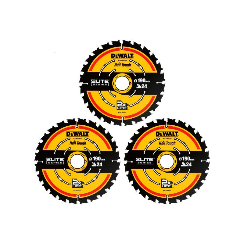 DEWALT EXTREME Fűrésztárcsa fához 190 x 30 x 1,65 mm / 24T (3 db)