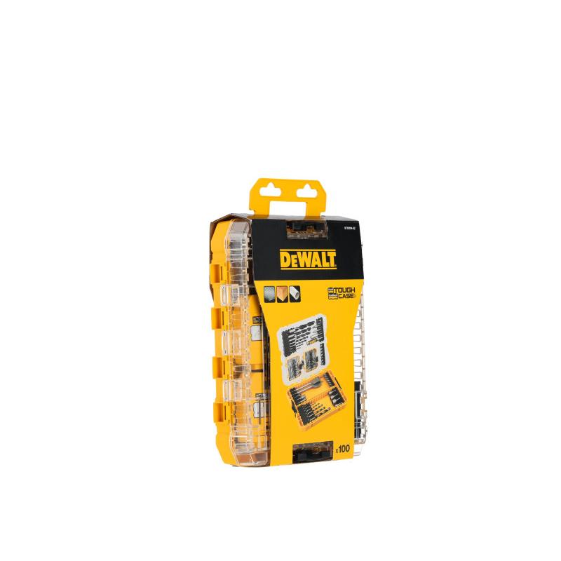 DEWALT TOUGHCASE Bithegy és fúrószár készlet 100 részes (PH,PZ)