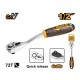 INGCO Racsnis hajtószár 1/2'' 255 mm 72T hajlított CrV