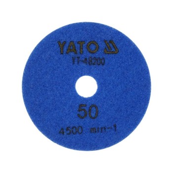 YATO Tépőzáras gyémánt csiszoló és polírozókorong 100 mm / P50 vizes/száraz YATO Tépőzáras gyémánt csiszoló és polírozókorong 100 mm / P50 vizes/száraz