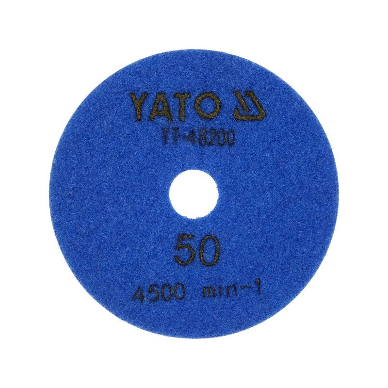 YATO Tépőzáras gyémánt csiszoló és polírozókorong 100 mm / P50 vizes/száraz