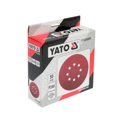YATO Tépőzáras fíbertárcsa 150 mm / P240 8 lyukas (50 db)
