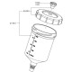 Festékszóró pisztolyhoz felsőtartály 0.6 Literes - SATA - alul menetes