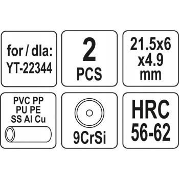 Csővágó pótkés Yato YT-22344-hez 2db/cs - Yato Csővágó pótkés Yato YT-22344-hez 2db/cs - Yato