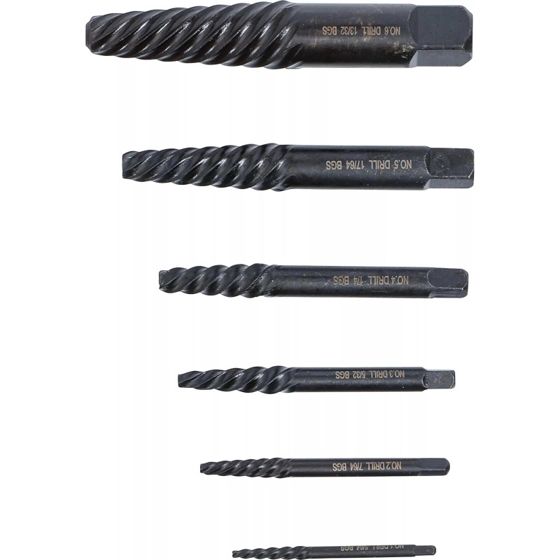 Csavarkiszedő - törtcsavar kihajtó készlet 6 db-os - balos BGS