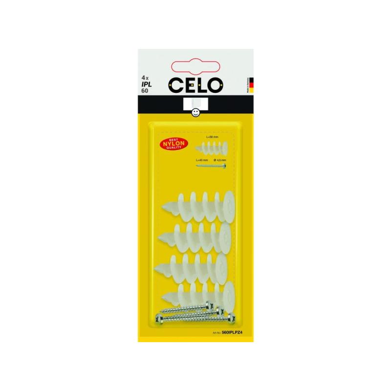 CELO IPL 60 szigetelőanyag dübel 4,5 x 40 csavarral (4 db) CELO IPL 60 szigetelőanyag dübel 4,5 x 40 csavarral (4 db)
