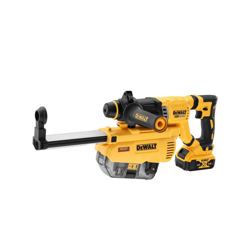 DEWALT Akkus fúrókalapács 18 V SDS-Plus szénkefe nélküli (1 x 5,0 Ah akku + töltő) DCH263P1 DEWALT Akkus fúrókalapács 18 V SDS-Plus szénkefe nélküli (1 x 5,0 Ah akku + töltő) DCH263P1