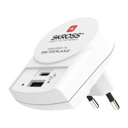 SKROSS USB adapter (USB-A 2.4 Ah, USB-C 3 Ah akku) SKROSS USB adapter (USB-A 2.4 Ah, USB-C 3 Ah akku)