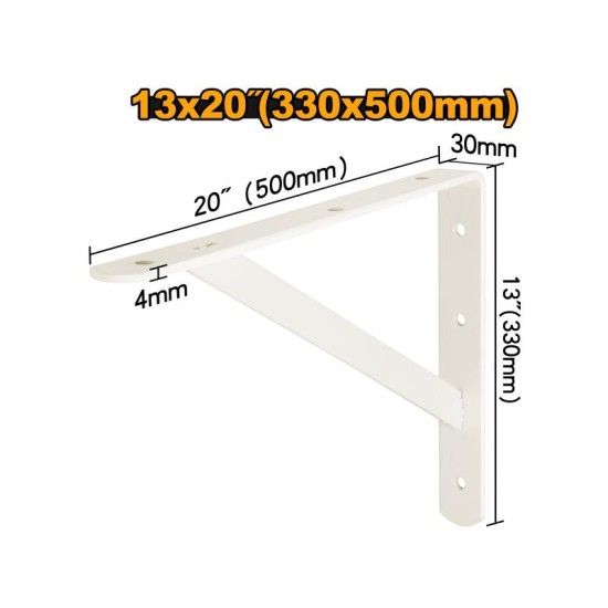 INGCO Polctartó konzol 330 x 500 mm erősített