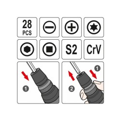 YATO Bithegy készlet 28 részes