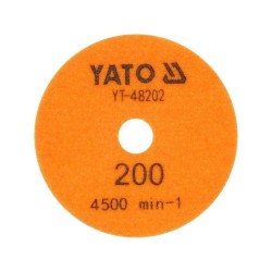 YATO Tépőzáras gyémánt csiszoló és polírozókorong 100 mm / P200 vizes/száraz YATO Tépőzáras gyémánt csiszoló és polírozókorong 100 mm / P200 vizes/száraz