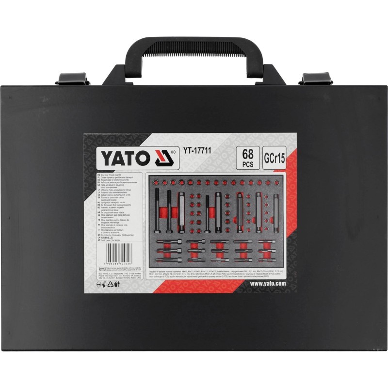 Menetjavító készlet izzító-gyertya menethez  M8-M9-M10-M12 - Yato