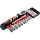 Dugókulcs - crowafej készlet 1/4'' 6 lap normál 12 db-os  4-13 mm