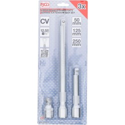 Toldószár készlet 1/2'' - 3 db-os 50-125-250 mm, billenős -