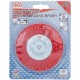 Csapos csiszoló 100 mm - Nylon műanyag piros kefe - BGS